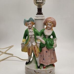 Vintage Porcelain Couple Lamp